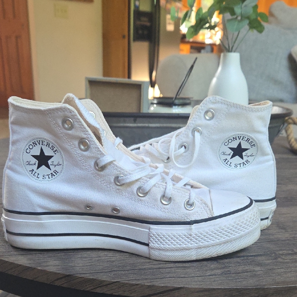 Converse All Star White Canvas High-Tops